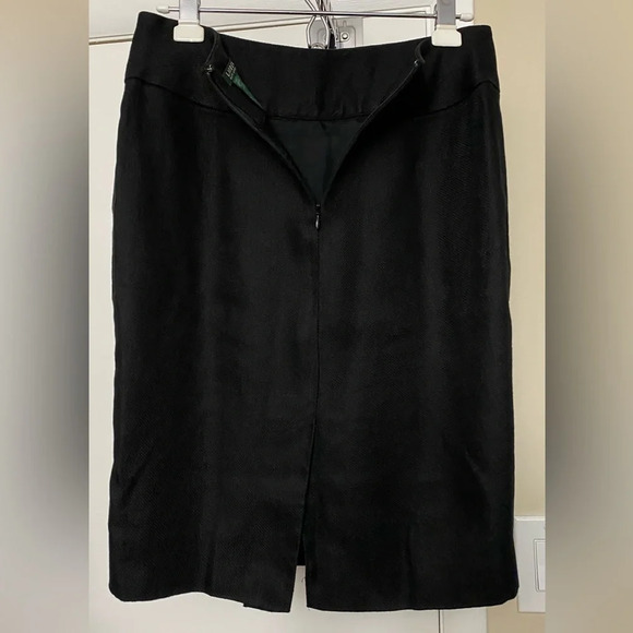 Lauren Ralph Lauren Black Linen Pencil Skirt Size 4 - Picture 7 of 7